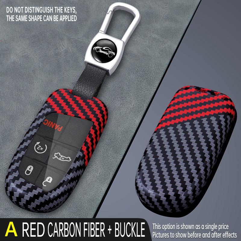 5 Buttons Car Key Cover Case Protect For Jeep Grand Cherokee Compass Dodge Charger Chrysler 200 300C FIat Key Chain Auto Parts