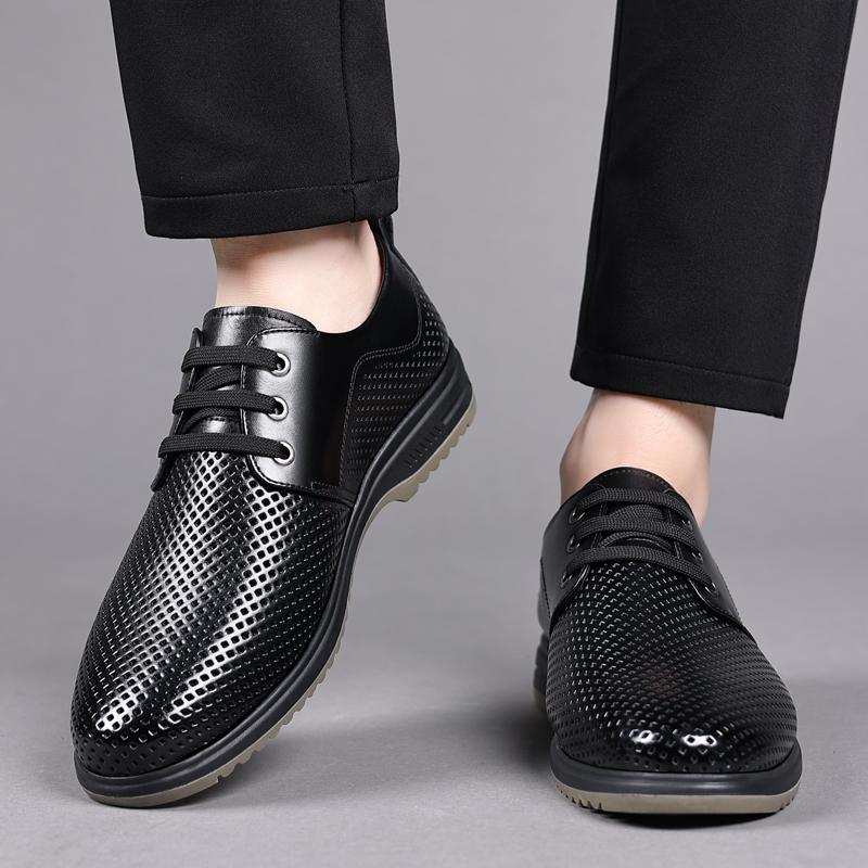 Casual Men's Leather Shoes Minimalist Comfortable Gentleman Style Leisure Business Office Comfortable Quality Shoes Breathable