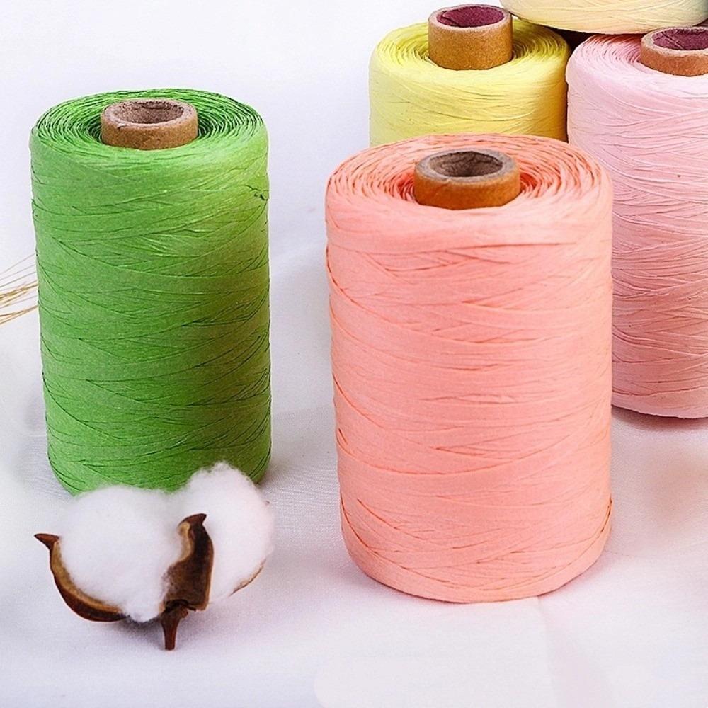 Multicolour Raffia Straw Yarn DIY Packaging Tape New Gift Wrapping Rope  Knitting