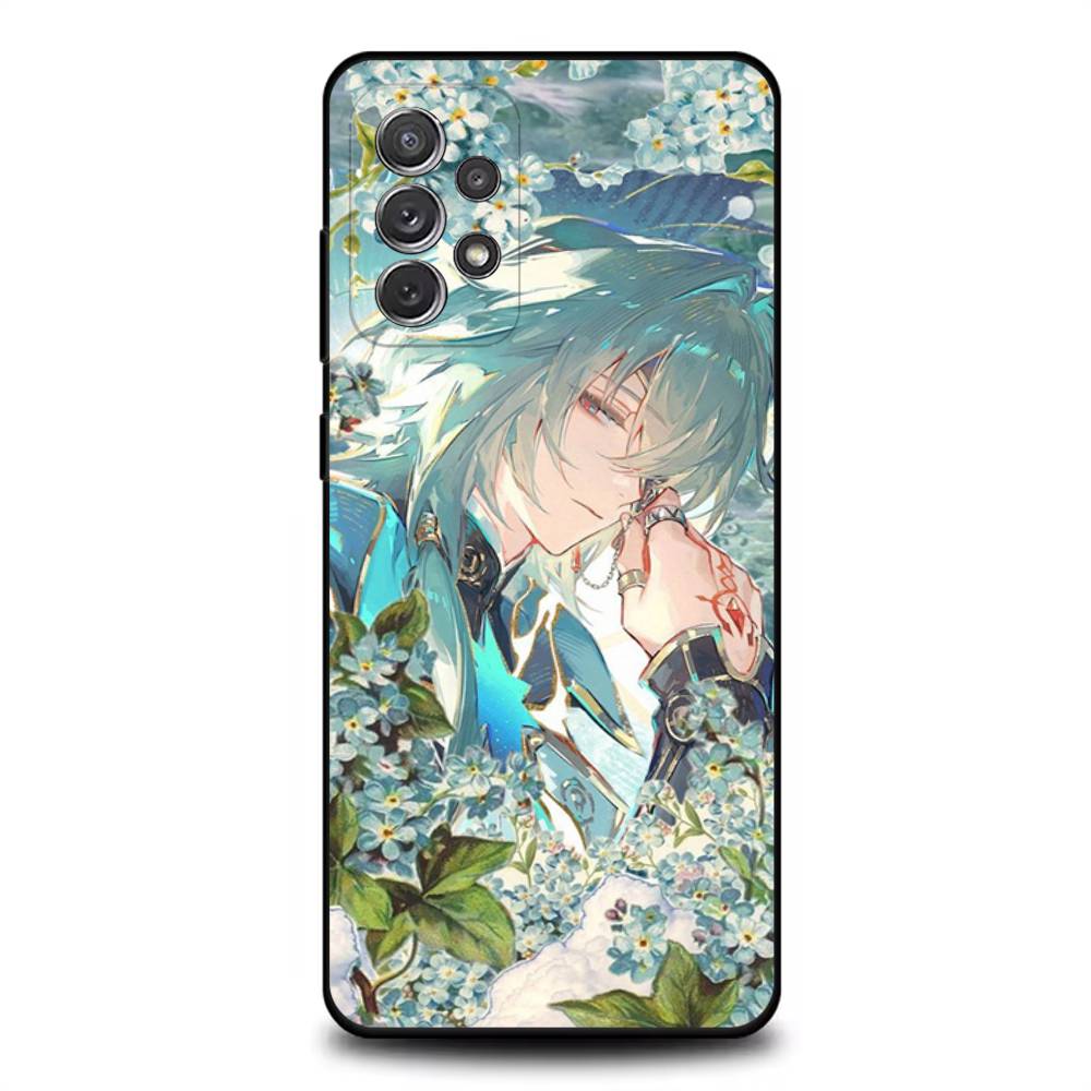 H-Honkai Stars Rail Anaxa Phone Case For Samsung S 25,24,23,22,30,21,10,9,Ultra,Plus,Lite,FE,4,5G Black Soft Case