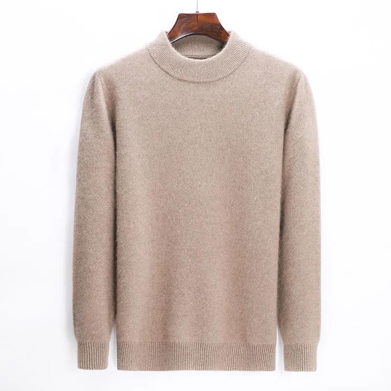 Tide Brand Wool Sweater Men's Autumn and Winter Loose Leisure High-quality Thick Sweater Warm Cashmere Wool Sweater