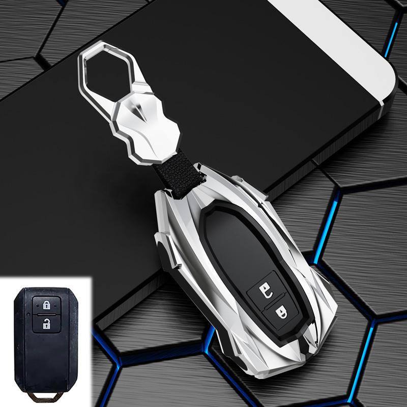 Zinc Alloy Car Remote Key Case Cover Shell For Suzuki Ertiga Swift 2017 Wagon R Japanese Monopoly Type 3C 2 Buttons Keyless Fob