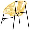 Garden Chair in Egg Shape Black and Yellow Poly Rattan