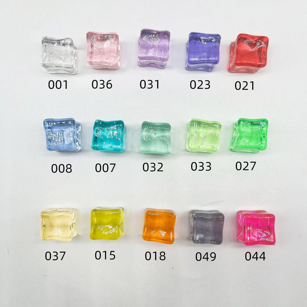 Cubos de Gelo Luminosos com Glitter de 18mm - Acrílico Céu Estrelado de Alta Transparência Conjunto DIY