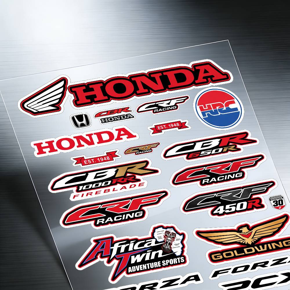 For Honda Reflective Motorcycle Stickers Waterproof Vinyl Decals for Motorbike Helmet Fuel Tank Bike