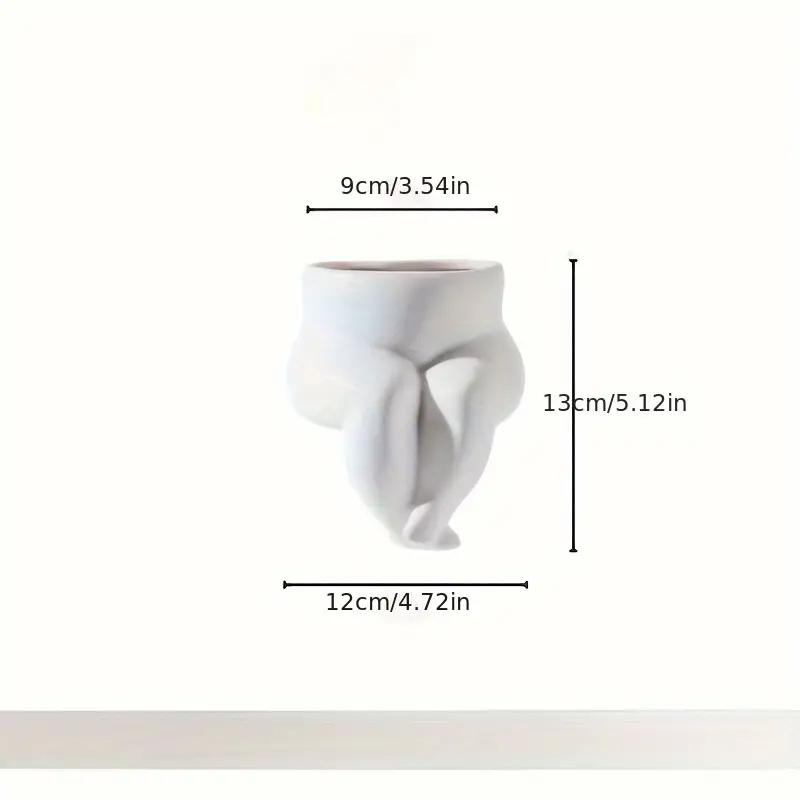Fashionable Creative Figure Flowerpot Desktop Ornament Dried Flower Arrangement Nordic Style Seated Flowerpot Home Decoration