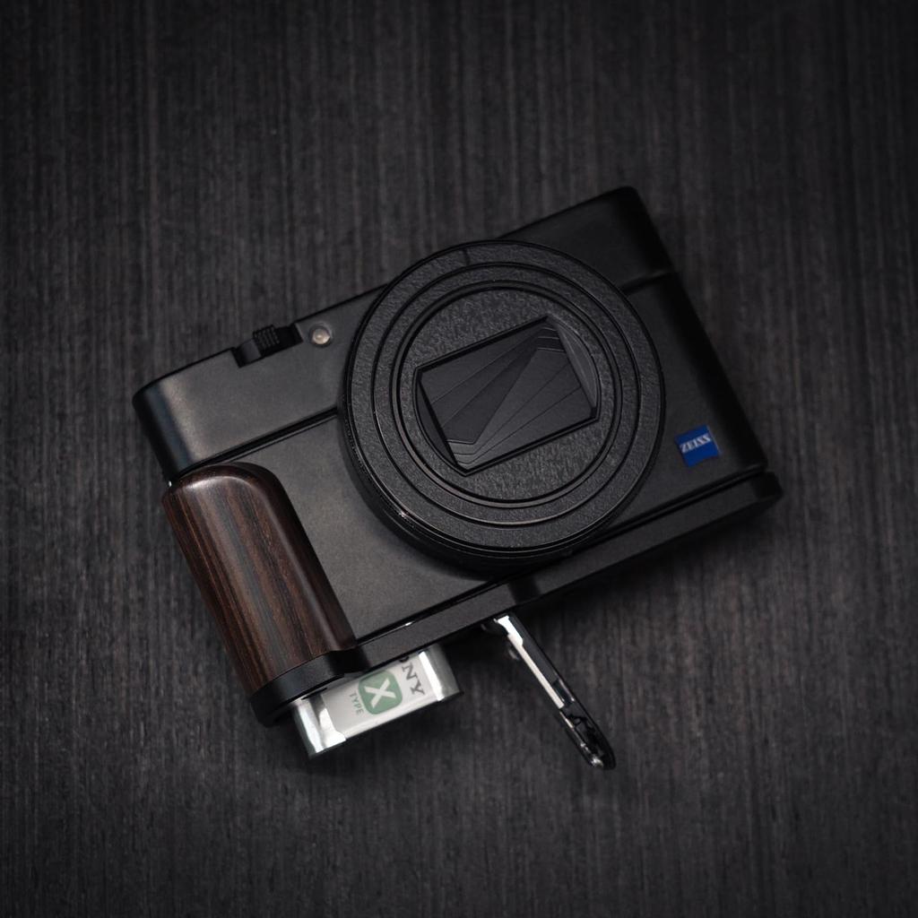 Iborrys Premium Solid Wood Camera Compatible with Sony and RX100VII with Dedicated Quick Release Plate and Premium Retro Natural Wood Handle Ebony