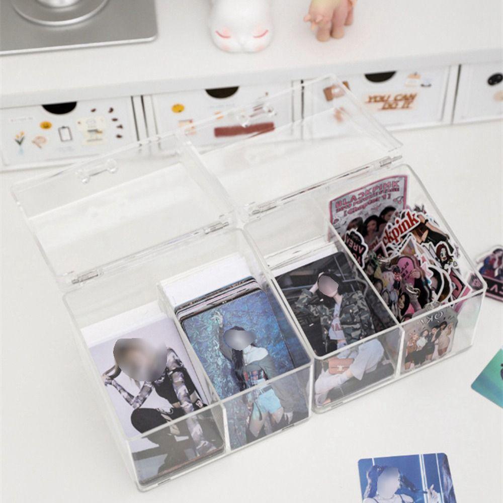 Acrylic Photocard Storage Box Transparent Small Card Storage Case  DIY