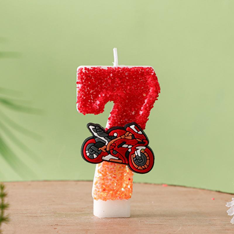 Handmade Cartoon Number Candles 0-9 for Boys  Birthday Cake Decoration