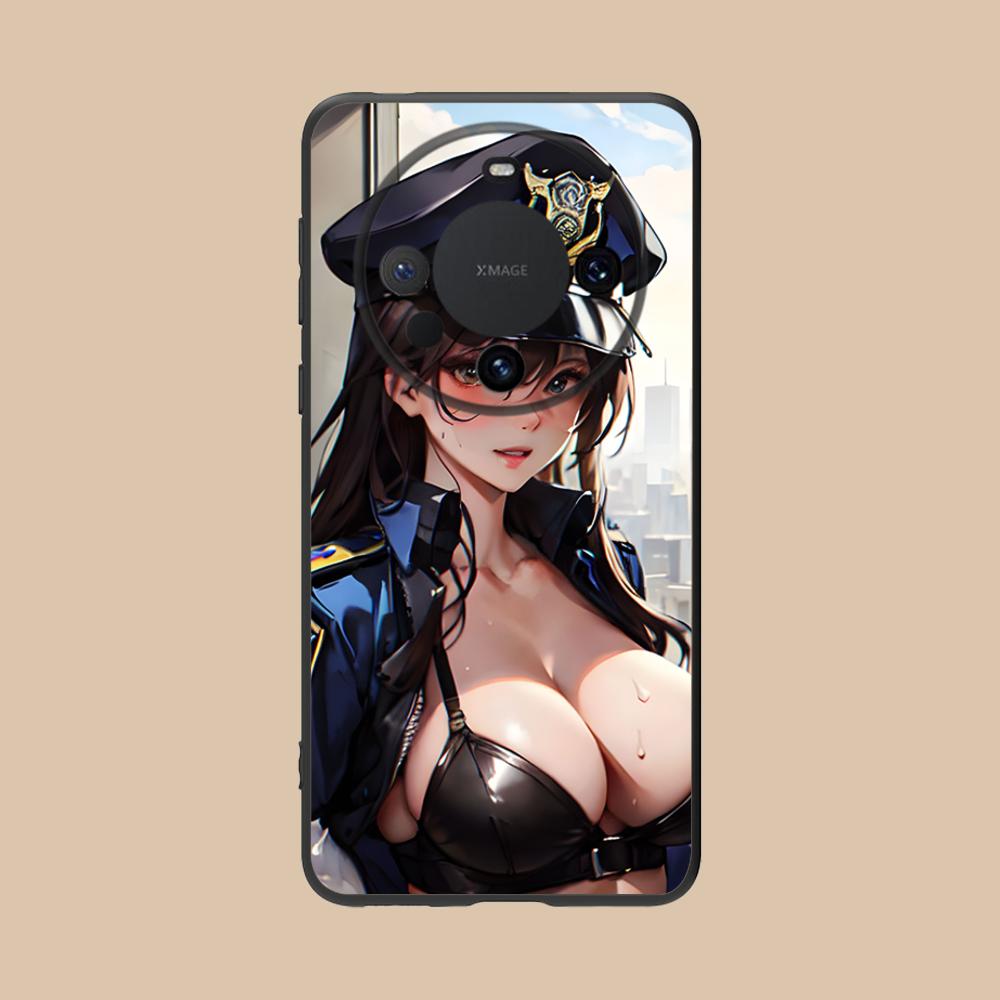 

Anime Police Girl Mobile Phone Case for Huawei Mate 60 50 40 30 20 10 Pro Plus Lite E 5G Colorful Printing Cover Luxury Cover Huawei Mate 70
