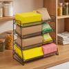 Countertop Storage Counter spaceSaving 4-Tier Display Rack Metal for Pantry