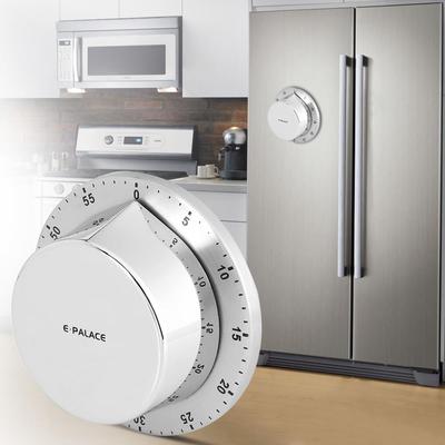 Küchentimer aus Edelstahl mit Magnetfuß, manueller mechanischer Kochtimer, Countdown