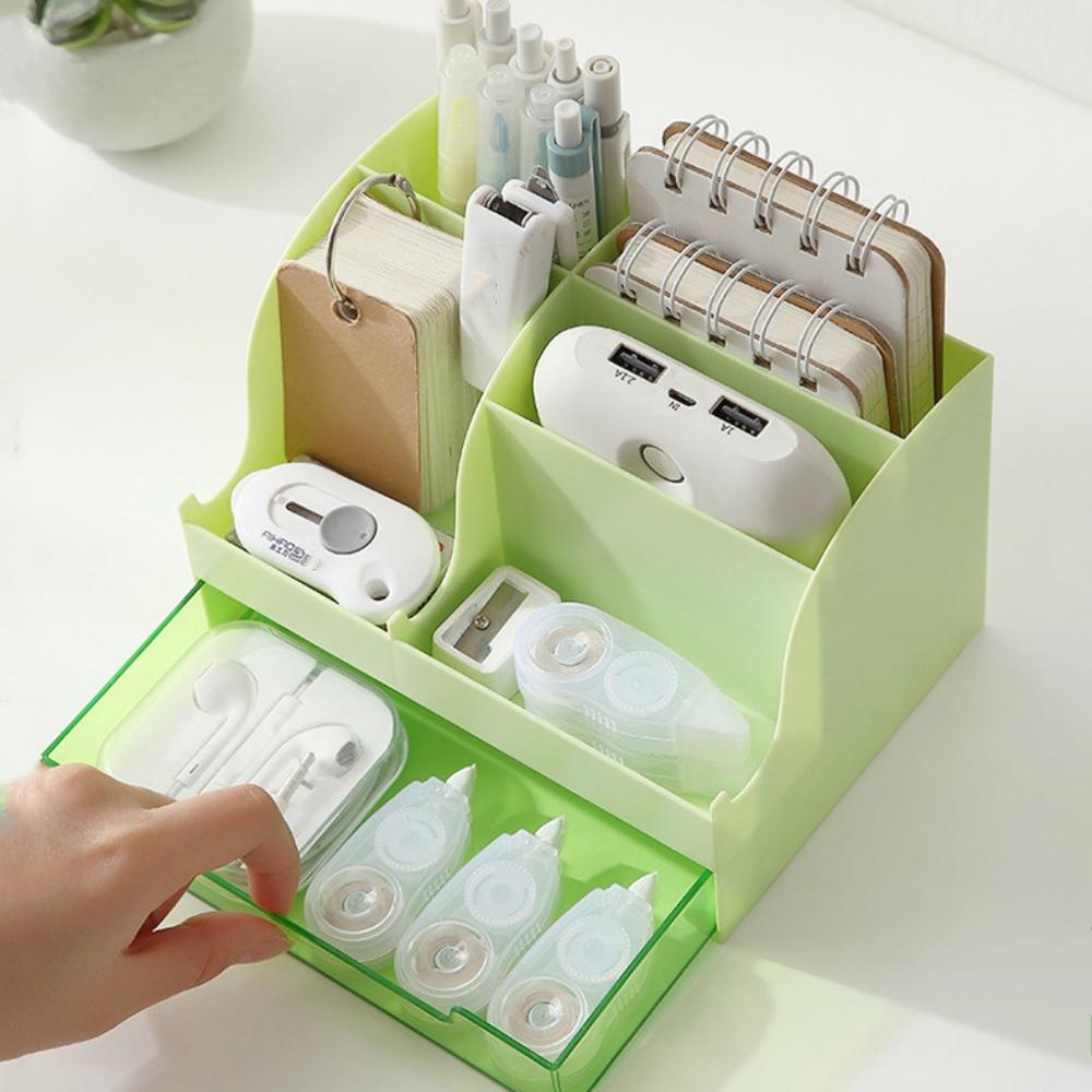 Desktop storage box with drawers, student desk, school supplies, stationery organizer, office drawer gift, vanity storage box