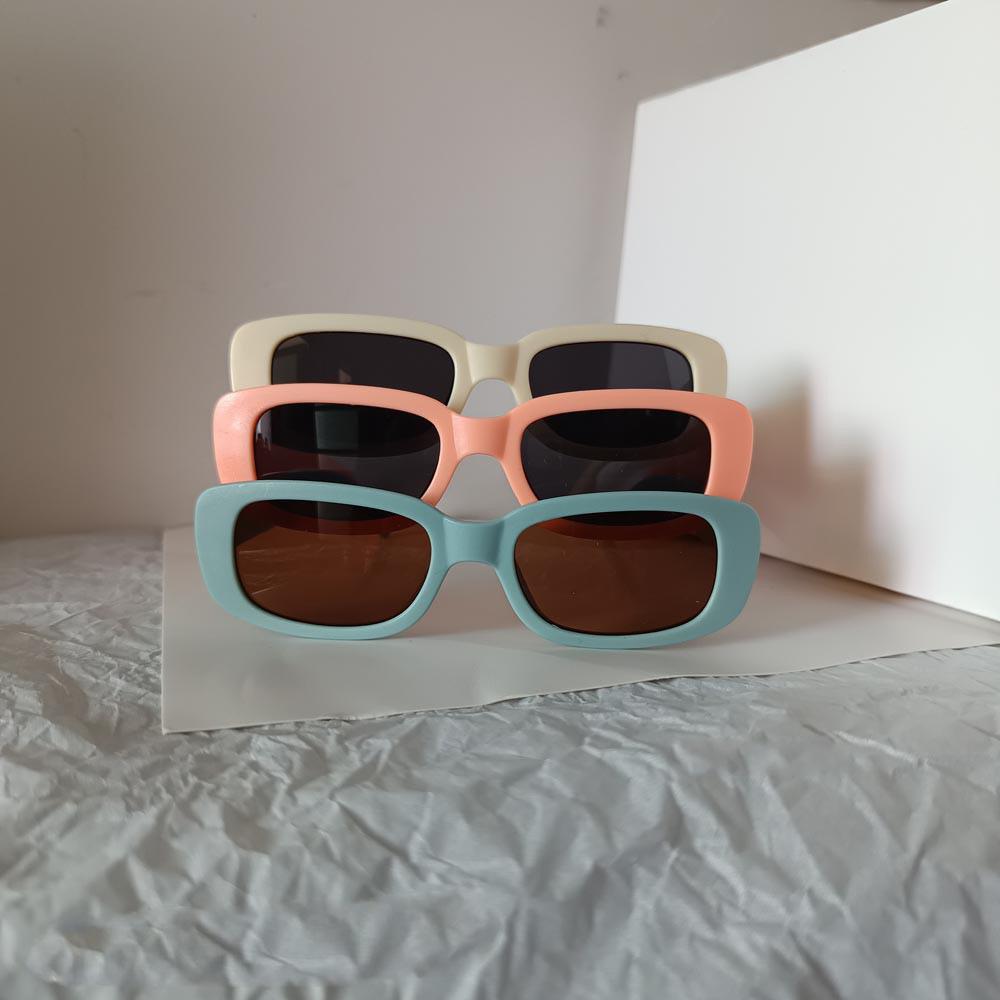 Children Sun Glasses Narrow Square Frame Catwalk Style UV Protection Fashionable Unisex Kids