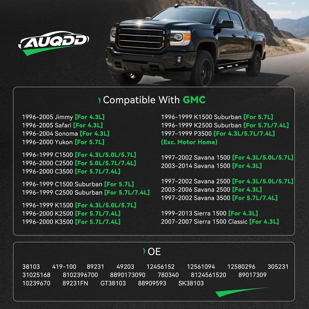 AUQDD 38103 Belt Tensioner (For 4.3L/5.0L/5.7L/7.4L) Fit For 99-00 Escalade /96-05 Chevy Astro Blazer 96-99 C1500 K1500 Express Silverado 1500 Tahoe