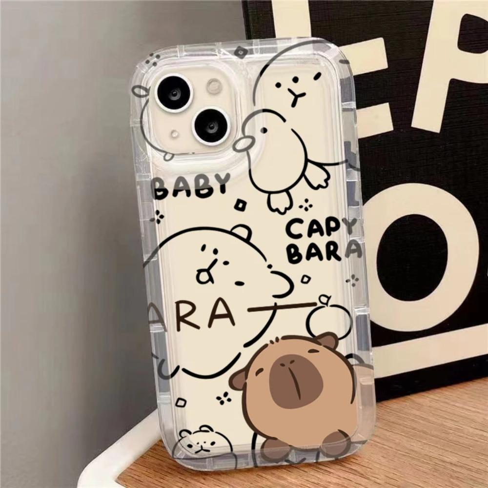 Cute Cartoon Capybara Phone Case for Samsung Galaxy A56 A36 A26 A55 A35 A05S A15 A54 A34 A24 A14 A05 A04 A73 4G 5G Back Cover