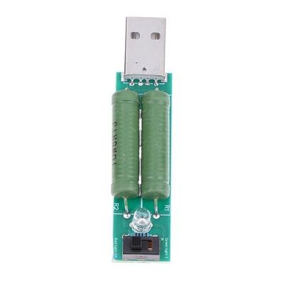 Usb Load Tester Mini Power Bank Discharge Resistor W/Switch 2A/1A Resistance Tester Module Digital Current Voltage Meter Tester