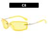 Rimless  Metal Small Frame Sunglasses Rectangle Fashion Popular Women Men Shades Square Sun Glasses For Female Male