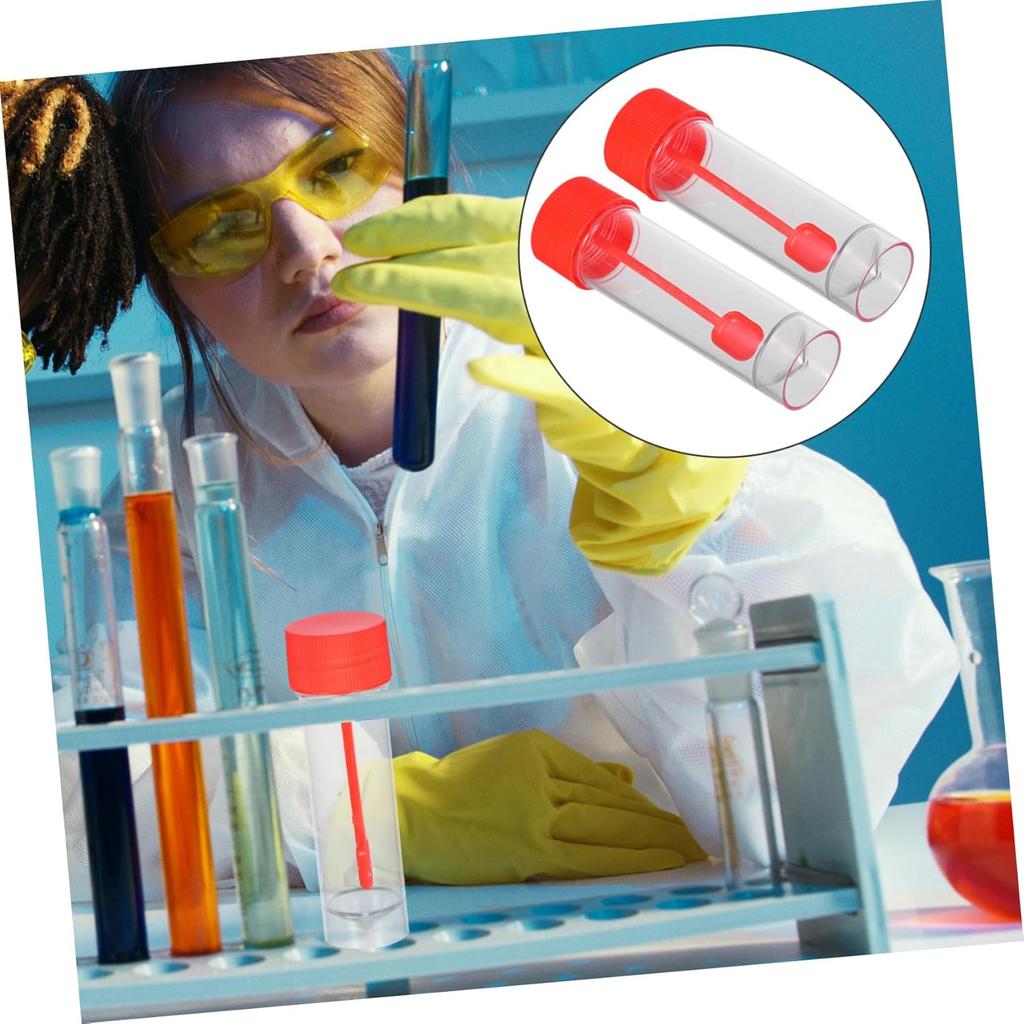 20Pcs Specimen Cups with Lids Fecal Sample Containers for Stool Testing Disposable Testing Cups for Laboratory Use