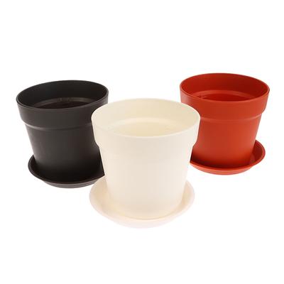 Vasos de Flores de Plástico com Furo de Drenagem e Bandeja Vasos Pequenos para Plantas Vasos de Viveiro Recipiente para Plantadores de Plantas