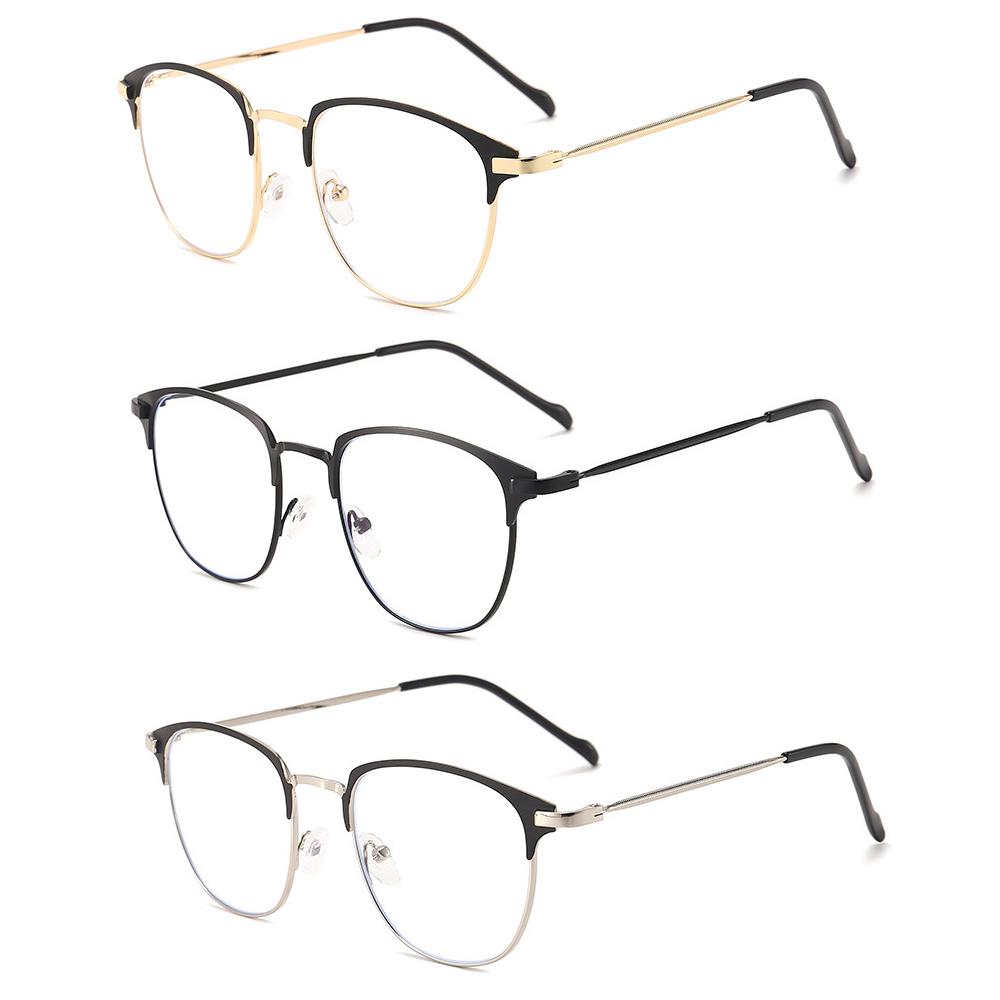 Fashion unisex square Plain glasses for men women Metal frame glasses for party eyeglasses Gentle Black eyebrow frame