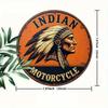 Vintage kovový znak Indian Motorcycle Retro nástěnná dekorace Venkovní vnitřní voděodolné hliníkové umění