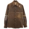70s Lighthouse Print Long Sleeve Shirt Brown Men's Used