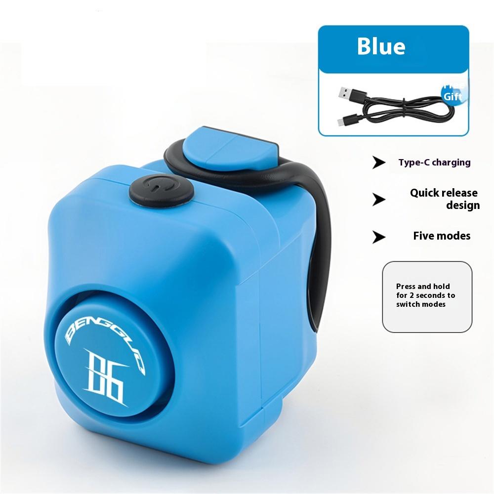 Bike Electronic Horn 110dB Type-C Charging Warning Safety Bicycle Mini Alarm for MTB Handlebar of 22-31.8mm
