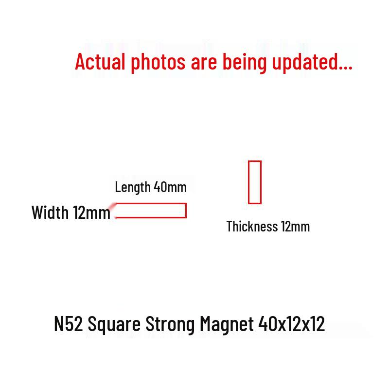N52 40mm Neodymium Iron Boron Square Magnet Strip