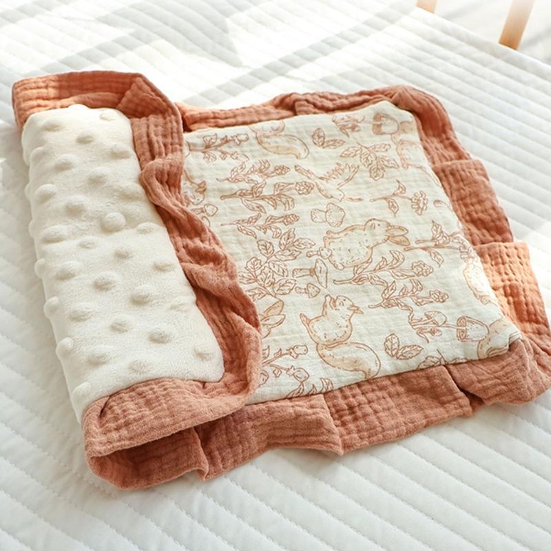 Baumwolle Flaches Kissen Rüschenkante Kissen Atmungsaktive Babybettwäsche Füllung mit Lieblich Musterdesign für Säuglinge Neugeborene