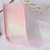 4CM Pearlized Polyester Satin Ribbon Birthday Gift Box Wrapping Fresh Flower Bouquet DIY Bow Accessory Colorful Durable Custom