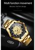 BINBOND Men's Luminous Skull Skeleton Watch