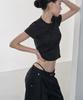 ZIZEMUSEUM Off-Center Tuck Cotton Pants (Black)