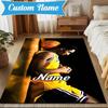 Tappeto Artistico Personalizzato con Nome "Kobe's Legacy" per Soggiorno, Sale Giochi, Ufficio, Camera da Letto, Tappetino Gioco Design Divertente, regali per fan Decorazioni Natalizie