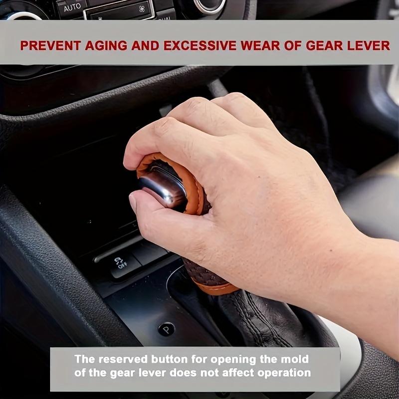 Car Gear Shift Knob Cover, Universal Fit, Anti-Slip Handbrake Protector, Comfortable & Durable, Skin-Friendly Material, Easy Installation