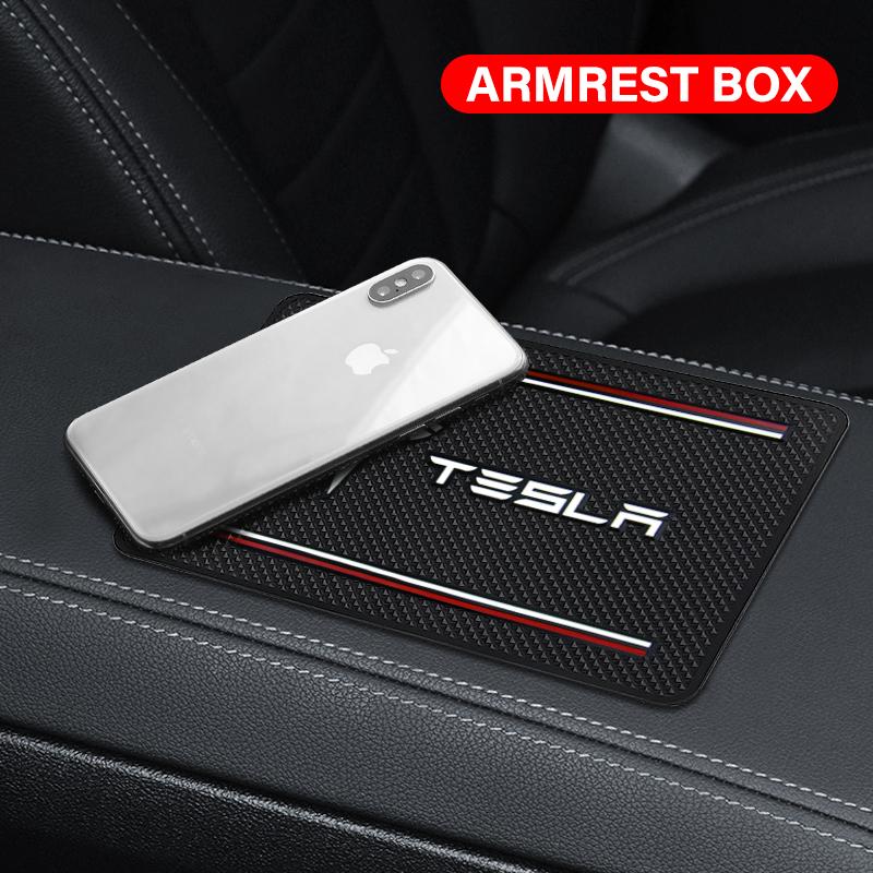 1 ks Znak auta Protiskluzová podložka Držák telefonu Protiskluzová podložka Car Stlying Pro Tesla Model 3 Model X S 2016-2023 Model Y Nálepky TM3 TMX