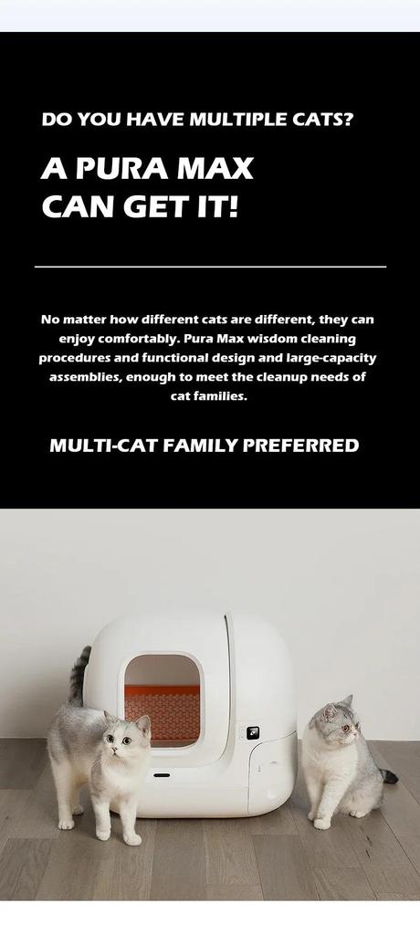 PETKIT Intelligent Self-cleaning Automatic Cat Sand Basin Belt Application International Version PURA Latest Model Max-2 Smart Life