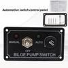12V Toggle Switches Panel for Yacht Campers Truck Boat 3 Way Fused Marine Bilge Pump Switches Panel with LED Indicator