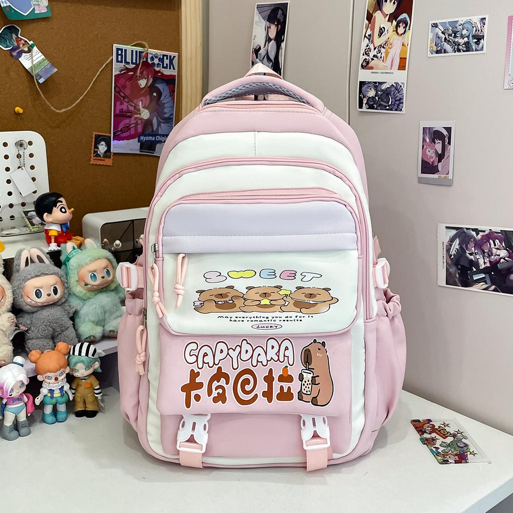 Schoolbag Japanese ins New Second Dimensional Yuan Fresh Sweet Cute Cartoon Backpack Junior High School Student Casual Lightweight Backpack
