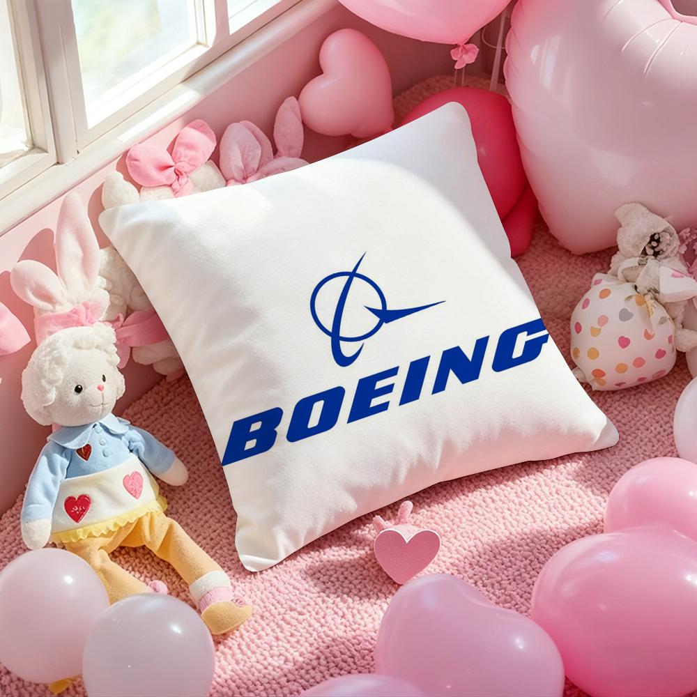 Luxuriöser B-Boeing Kissenbezug Plüschstoff Weich Doppelseitig bedruckt Sofa Warm Winter Zuhause Kindergeschenk Kissenbezug