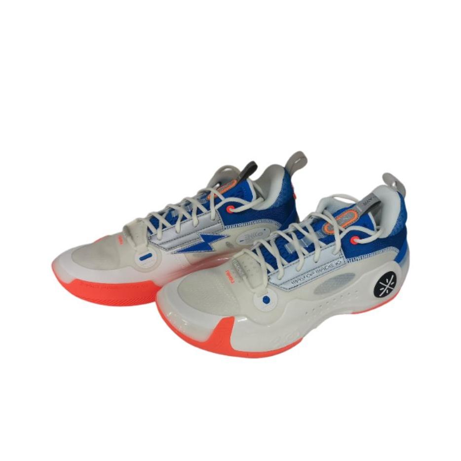 Li-Ning Way of Wade 10 Low Draft Day Men Sneakers White Blue Orange ABAS083-39