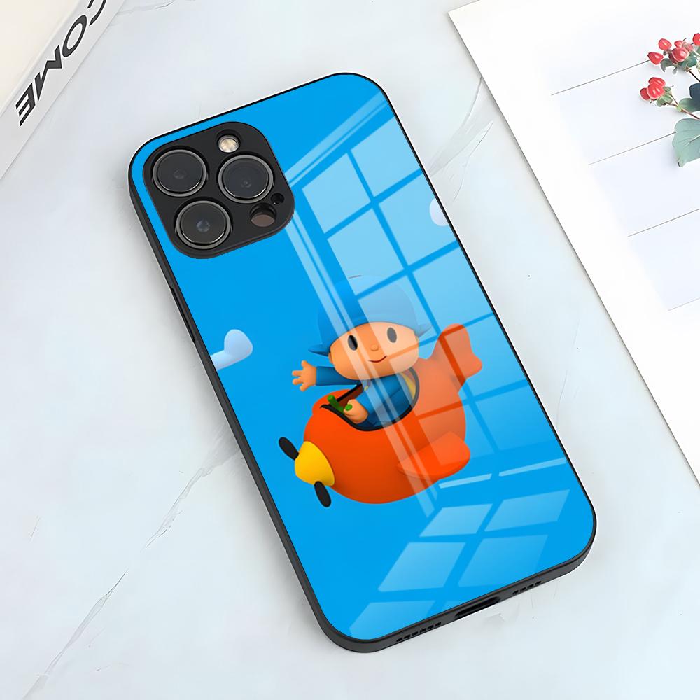Pocoyo Handyhülle Für IPhone 17 Pro Max 15 Pro 16 14 Plus 12 13 Mini 11 Pro Stoßfeste Glasabdeckung