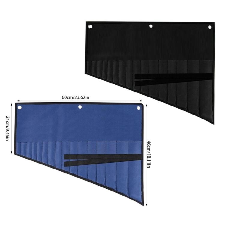 Organized Tool Pouch Reinforced 600D Cloth Fabric For Long Lasting Durability Wrench Roll Organizer Bag