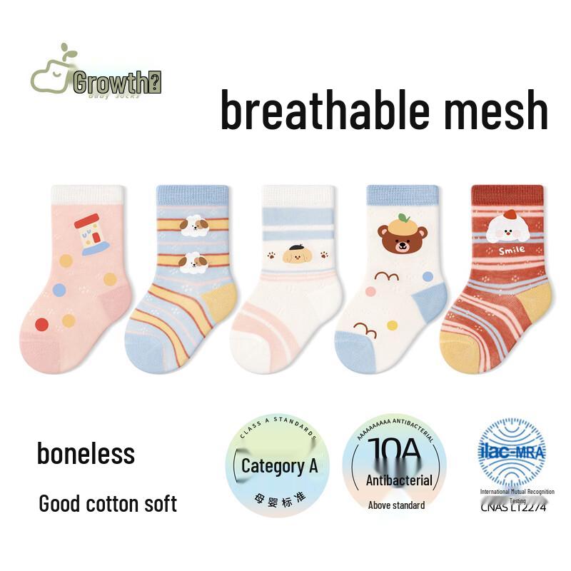 

Baby Summer Breathable Mid-Calf Socks L