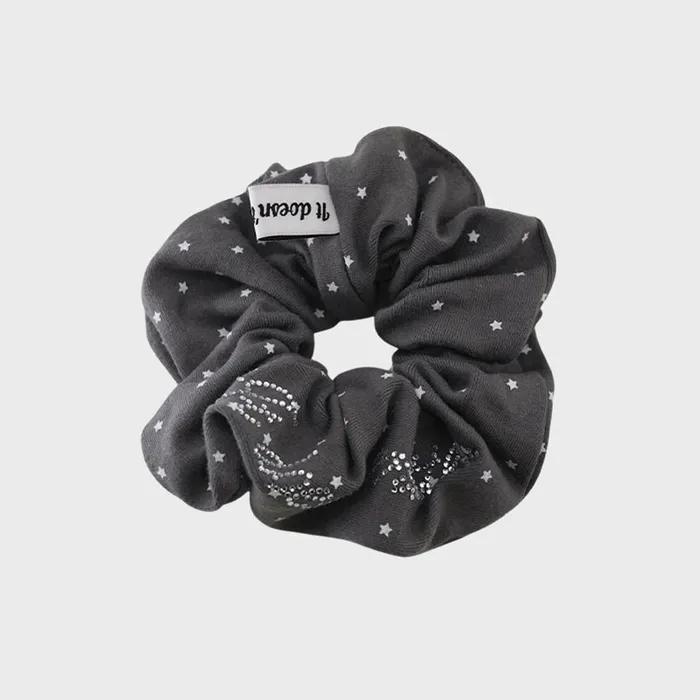 Little star scrunchie (Charcoal)