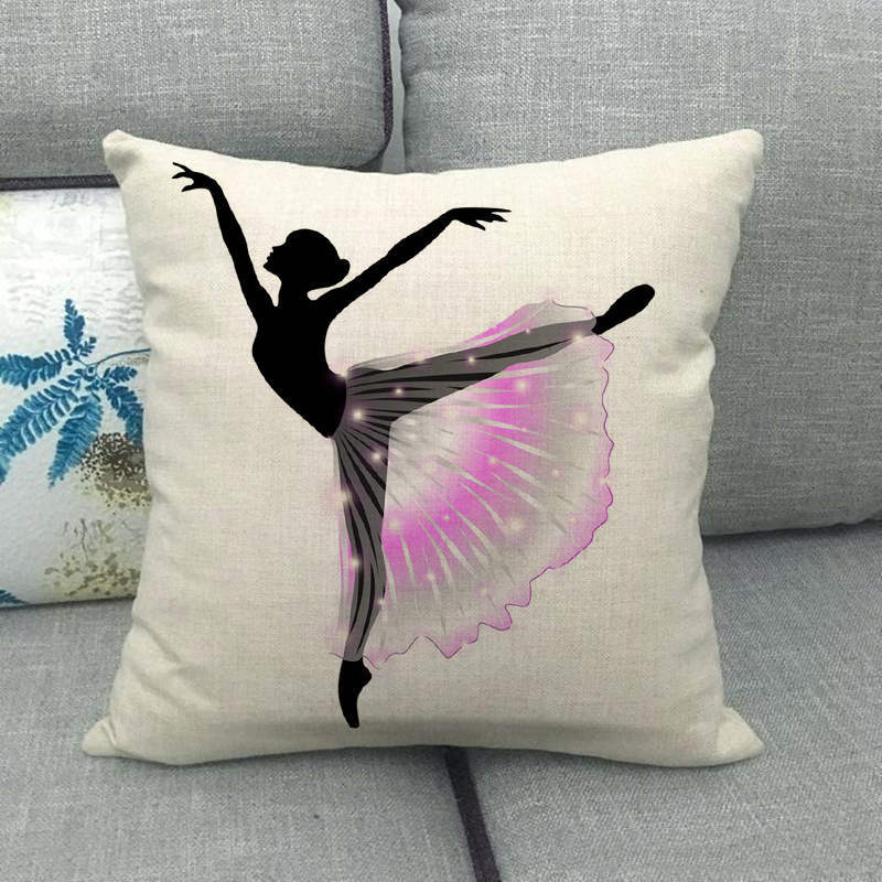 Elegant And Charismatic Dancer Series Digital Printing Short Plush Pillow Covers For Car Sofa Office Cushion Cover Home Goods