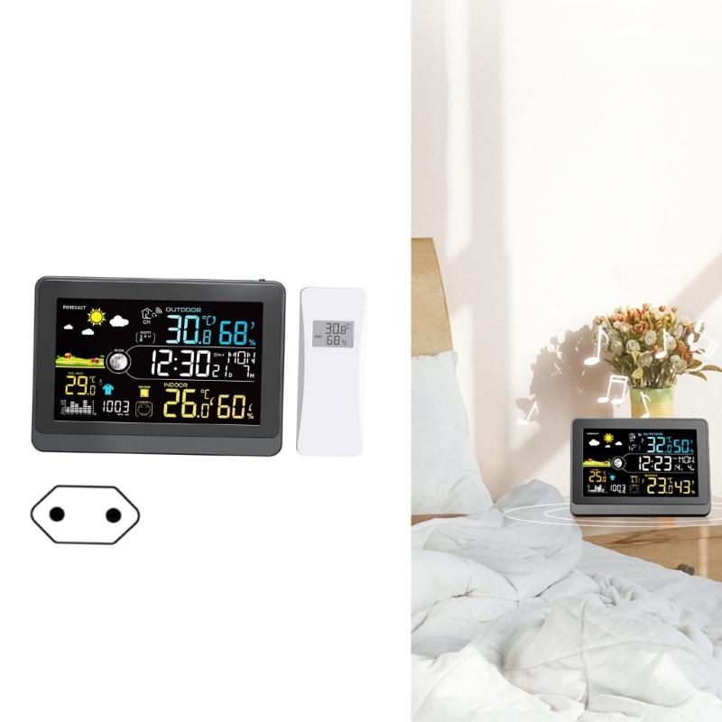 Color LCD Digital Weather Stations with Thermometers Hygrometer Barometers Radio Clock and Moon Phase Display