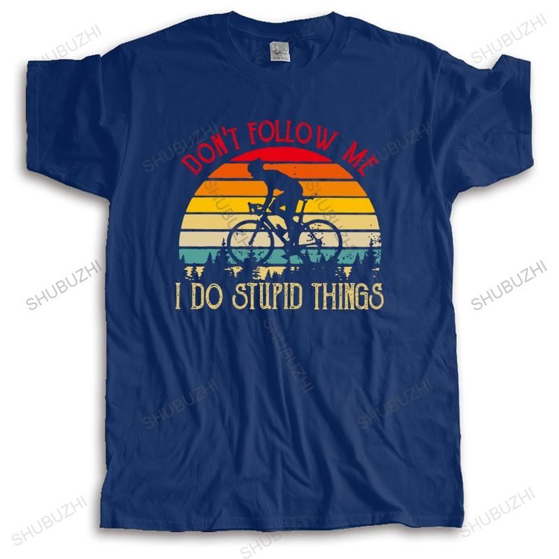 Cotton Tshirt Men Crew Neck Tops Summer mens tshirt Dont Follow Me I Do Stupid Things Bigger Size Homme Black fashion Tshirt S