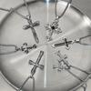 Men's & Women's Trendy Hip Hop Titanium Steel Cross Necklace - Non-Fading, Long Sweater Chain, Niche Design