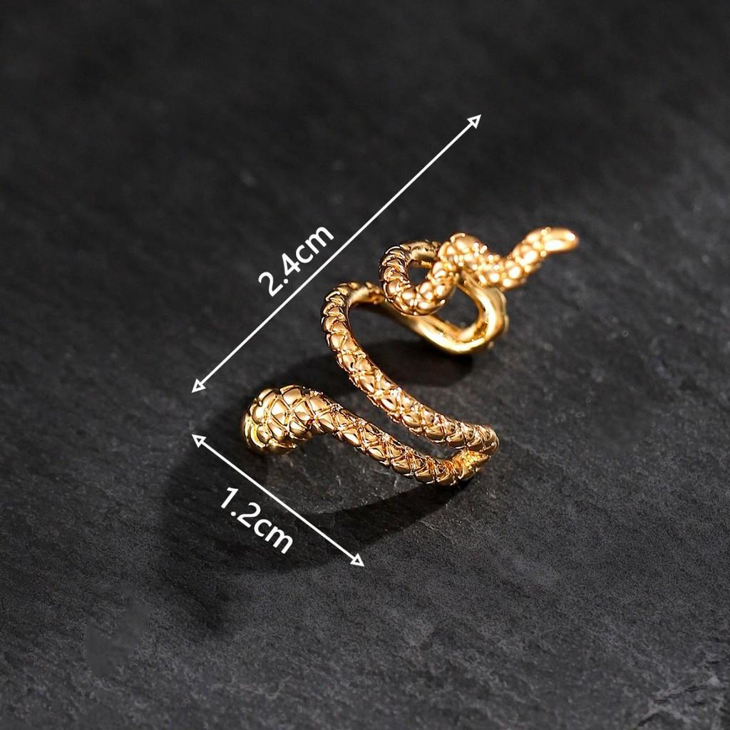 Gold Snake Shape Women's Ear Cuff (No Piercing Needed) - Unique Jewelry Accessory
